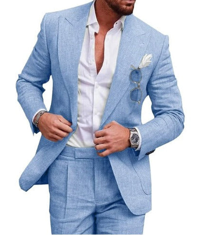 Timos™ | Two-Button Linen Suit for Men