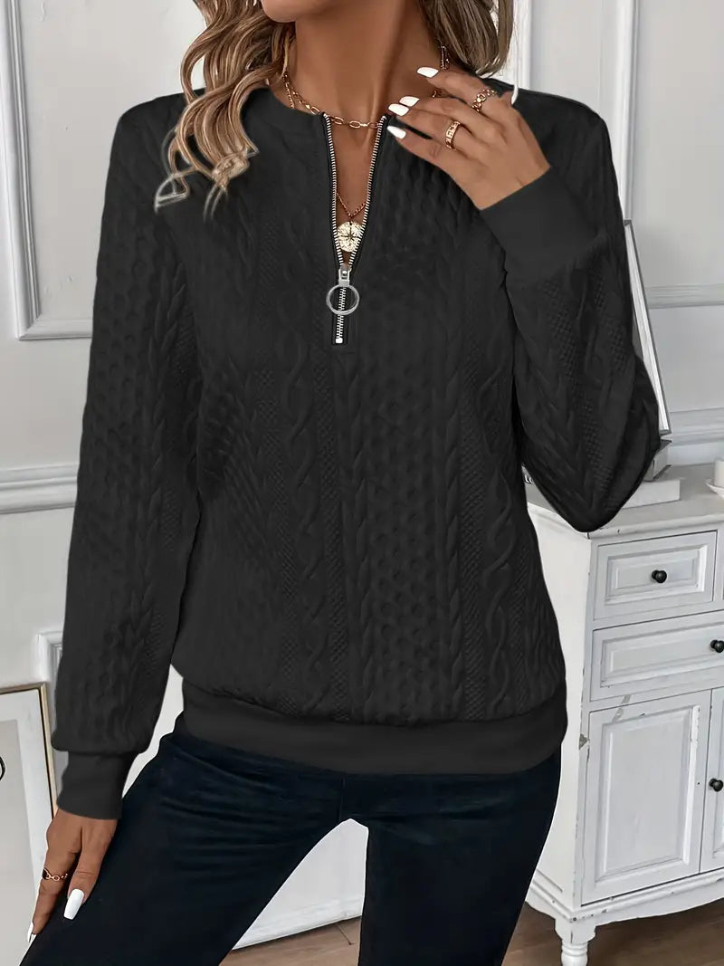 Grace™ | Classic Knit Zipper Cardigan