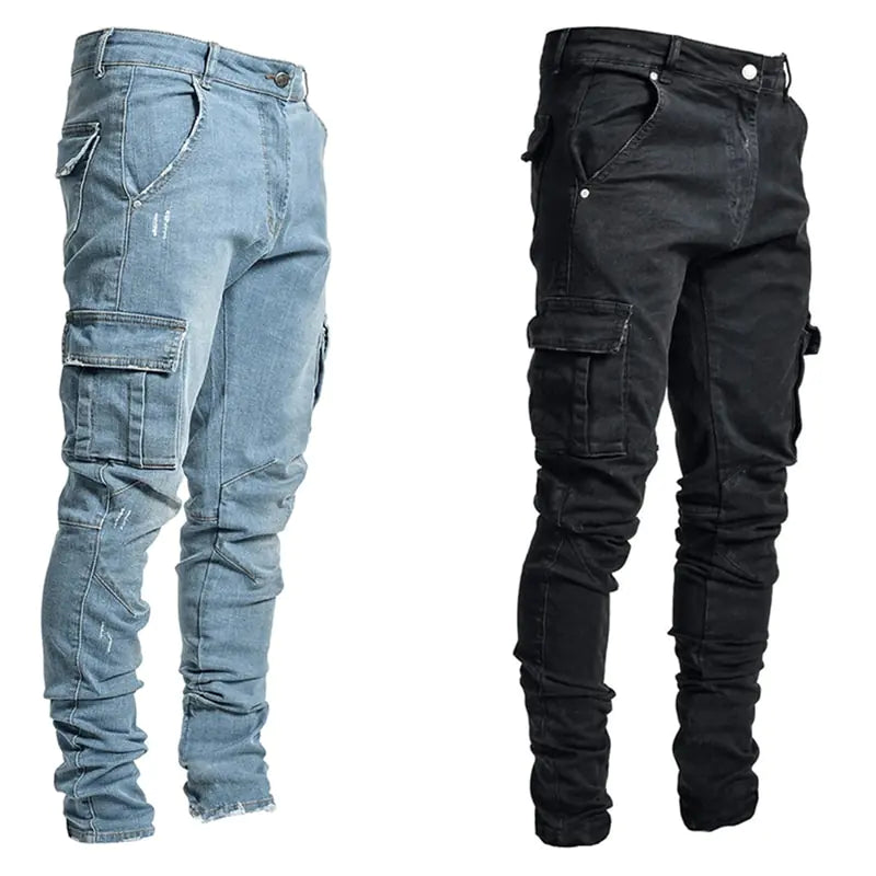 Noud™ | Casual Cotton Denim Cargo Jeans