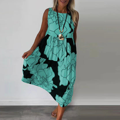 Caitlyn™ | Sleeveless Floral Maxi Dress