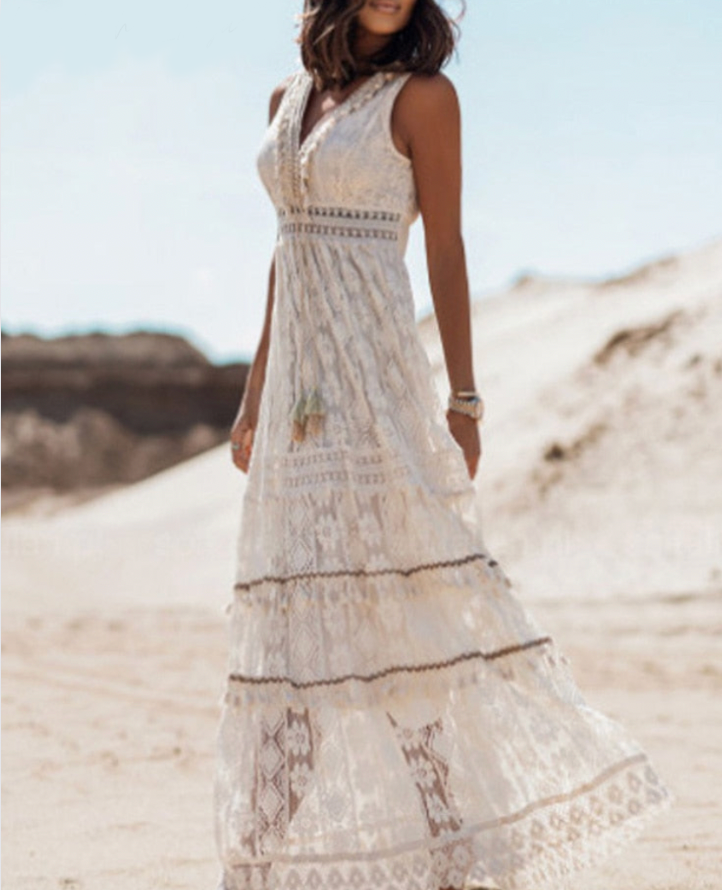 Marina™ | Elegant Boho Maxi Dress