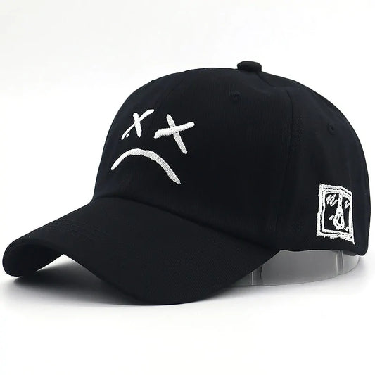 Black Baseball Cap | Bold Embroidered Design