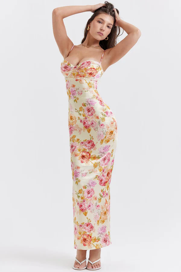 Marjolein - Floral Dress with Split