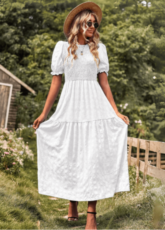 Isla™ | Romantic Smocked Maxi Dress