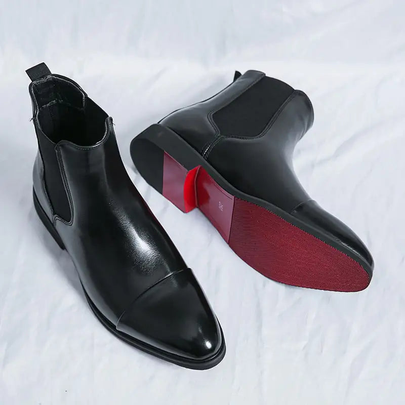 Pretyfy™ | Red Bottom Chelsea Boots